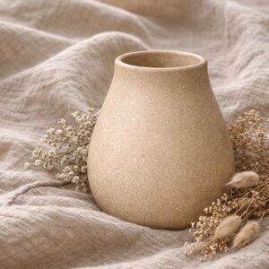 NWT Vintage Speckled Bud Flower Vase Farmhouse Planter Cottagecore Pot